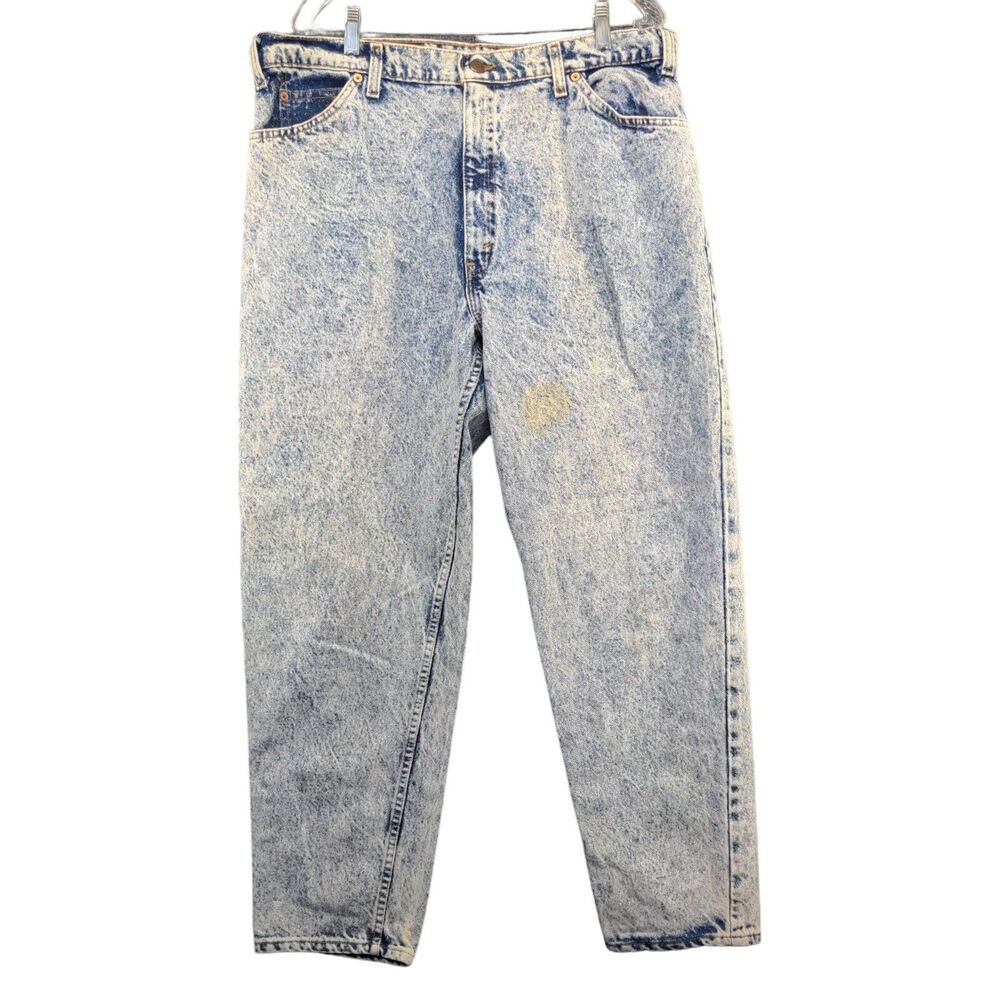 Levi's 550 Men's Tapered Leg Jeans 40x30 Blue Acid Wash Denim Vintage